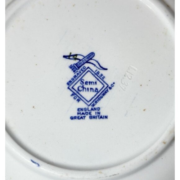 Ridgway & Co Semi China Blue Willow Bowl 1937 8.5" - Picture 6 of 7